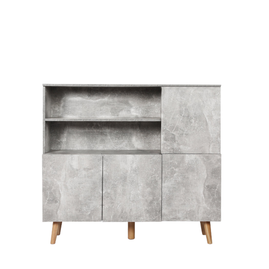 Levede Buffet Sideboard Storage Cabinet Grey-1917016726579580929