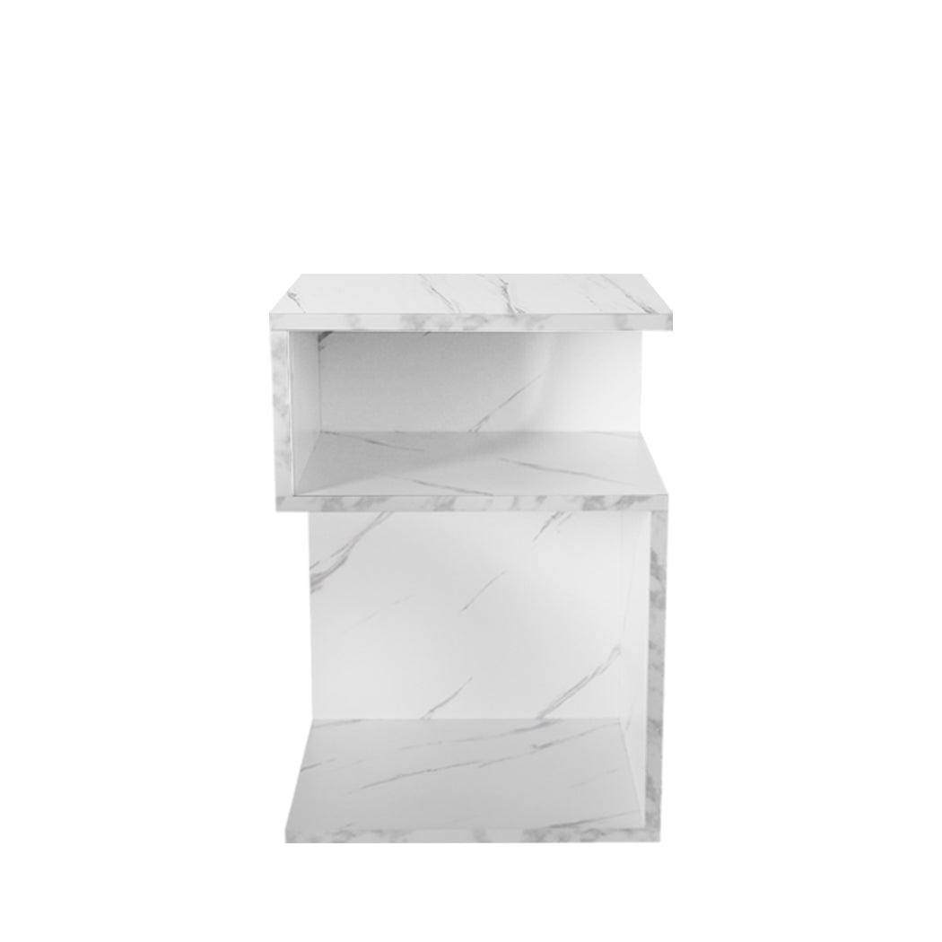 Levede 1xBedside Tables Drawers Side White-1910112902011031553