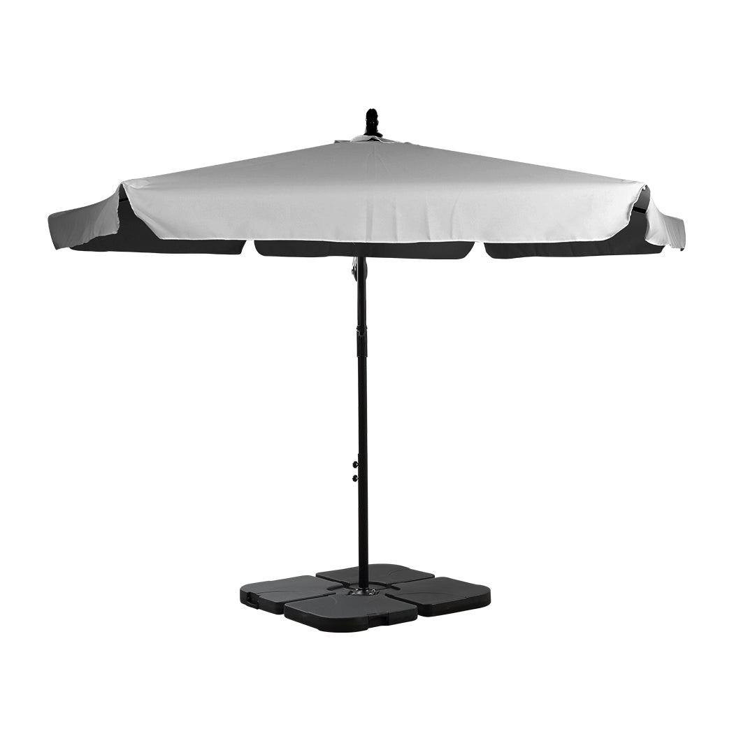Mountview 3M Cantilever Umbrella Outdoor Grey With Base-1942353021853896705