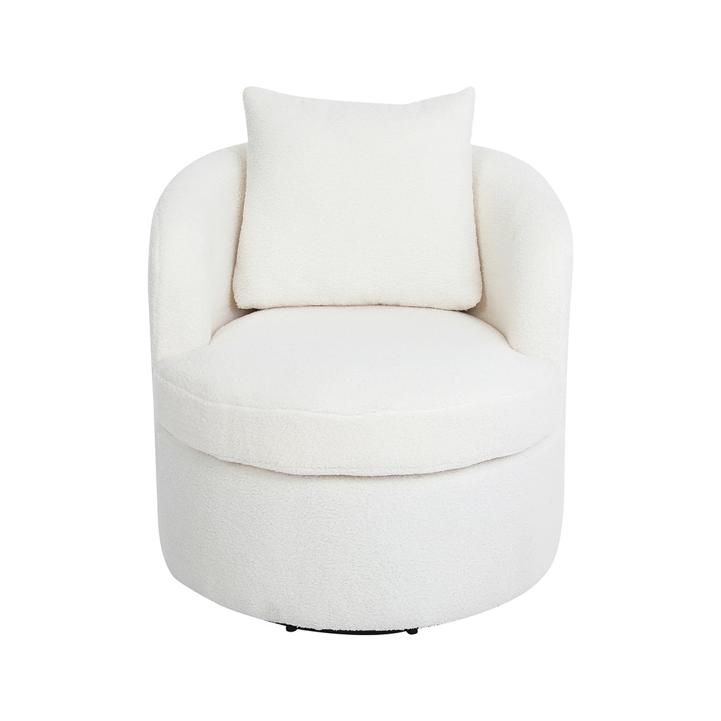 Levede Fleece Swivel Chair-1910112200782123009