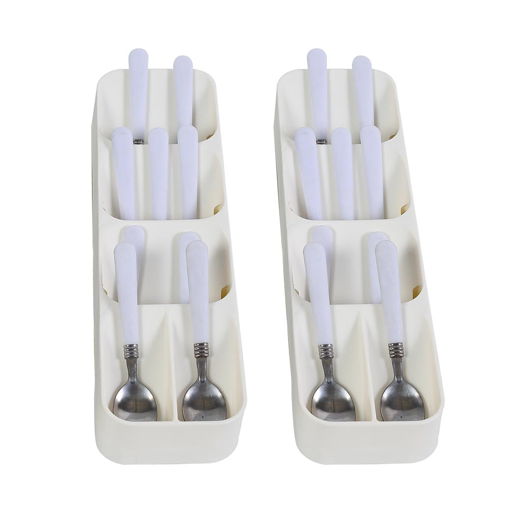 2x Cutlery Organiser Drying Tray Kitchen-1942352922792824833