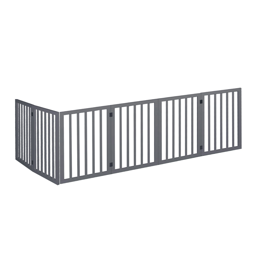 PaWz Wooden Pet Gate Dog Fence Safety Grey 100 Pack-1942353081173938177