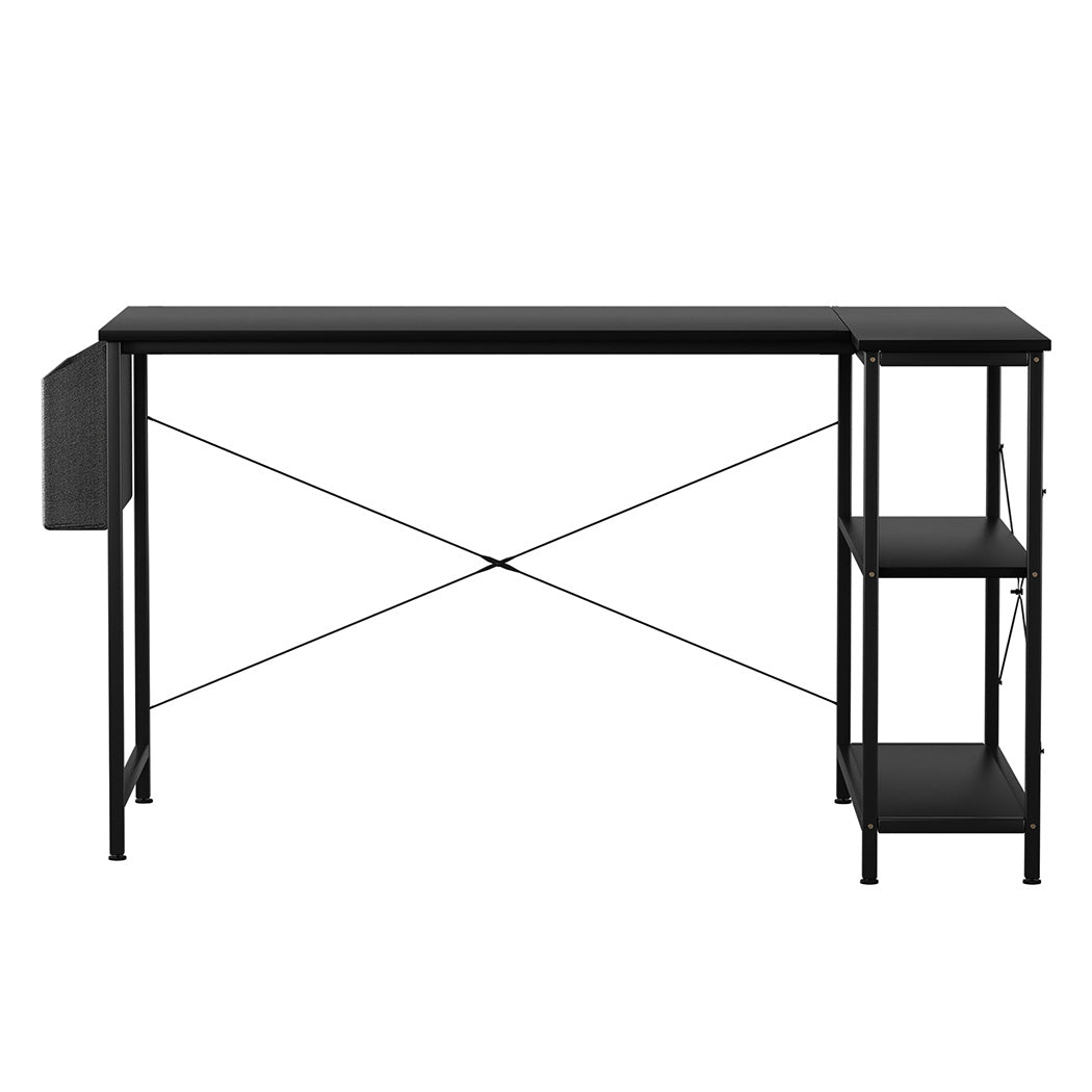 Levede L Shaped Computer Desk Home Desk Black-1910112202434678785