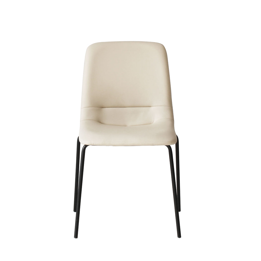 Levede Stackable Dining Chairs Kitchen Beige-1910113294455279617