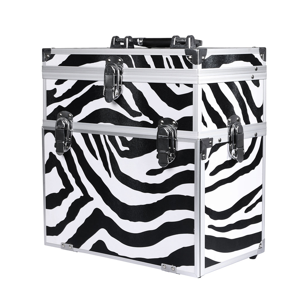 Professional Makeup Cosmetic Case Organizer Zebra-1942353178905415681
