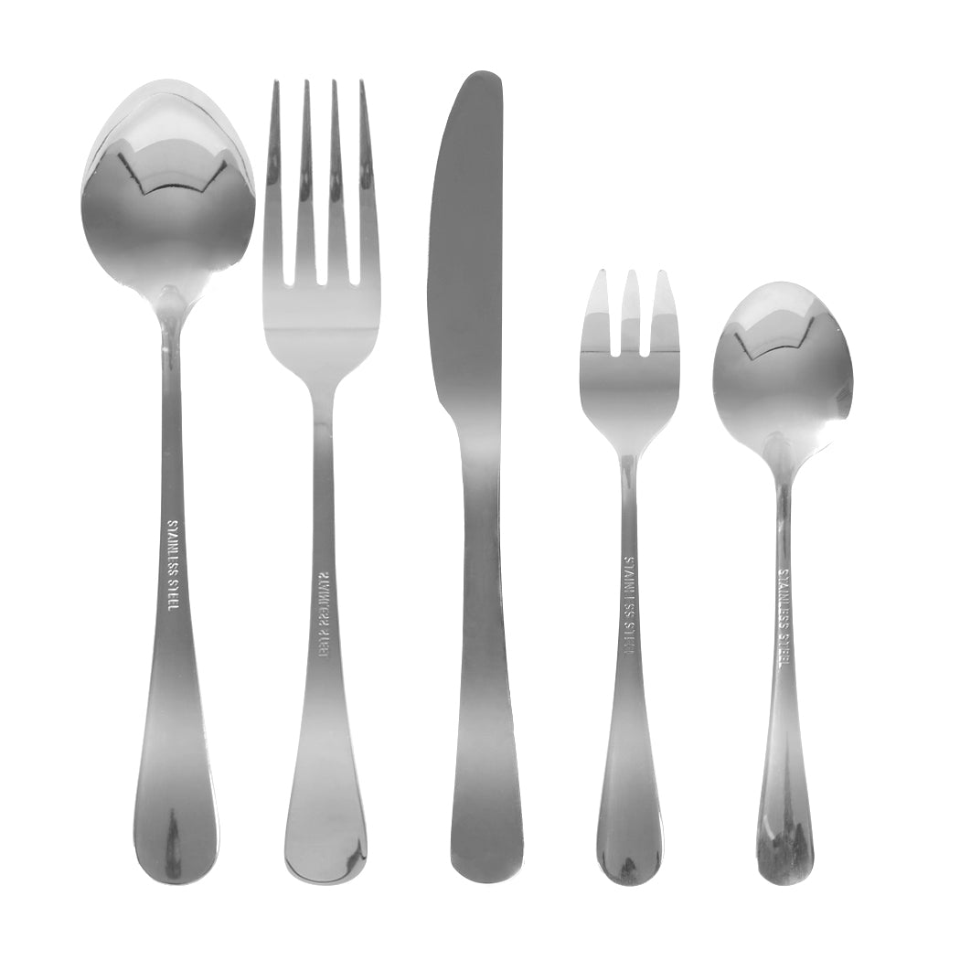 TOQUE Cutlery Set Stainless Steel 30PCS Silver-1942352918091010049