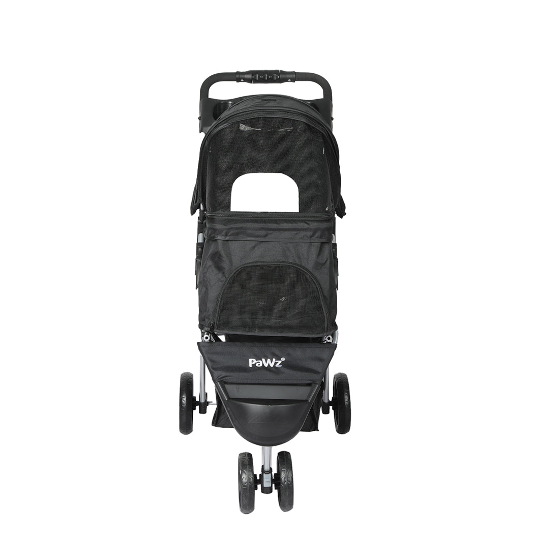 PaWz Large Pet Stroller Dog Cat Carrier Black-1942352819982045185