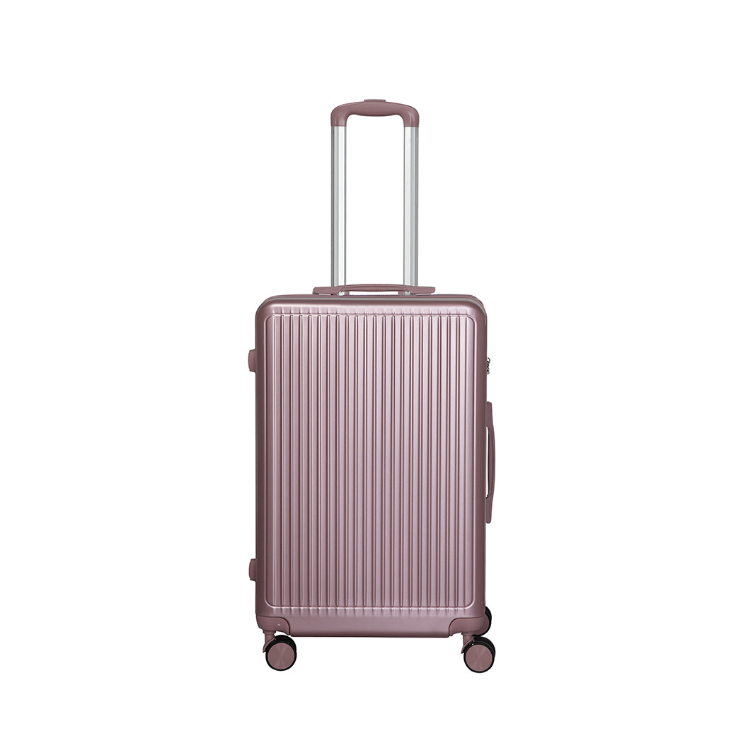 Slimbridge Luggage Suitcase Trolley Rose gold 3pc 20"+24"+28"-1942352948487131137