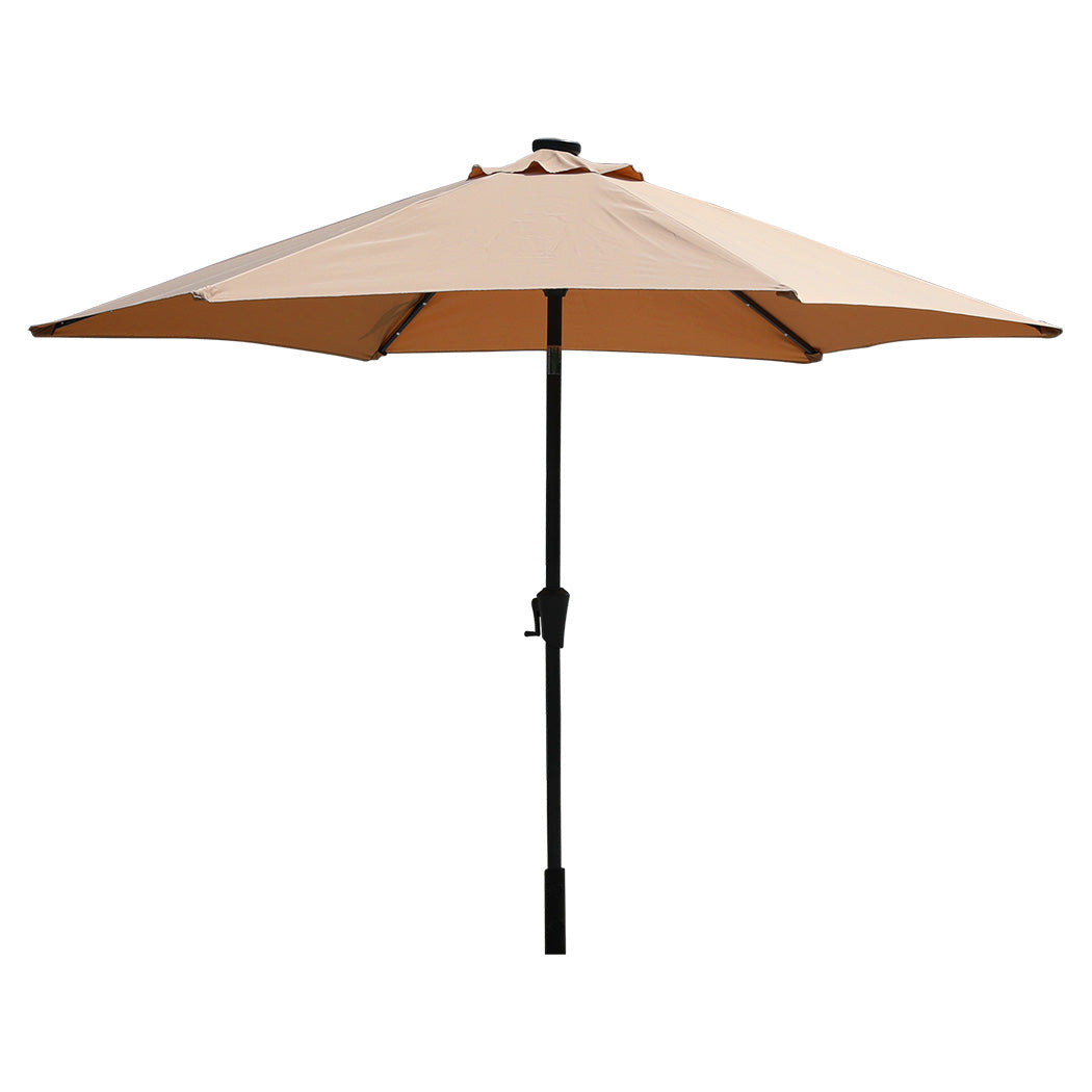 Centra 2.7M LED Outdoor Umbrella Base Stand Khaki-1942353663884398593