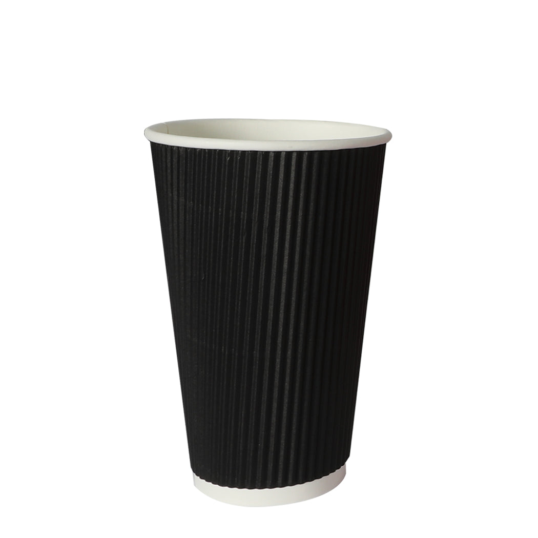 1000 Pcs 16oz Disposable Takeaway Coffee Black-1942353277693857793