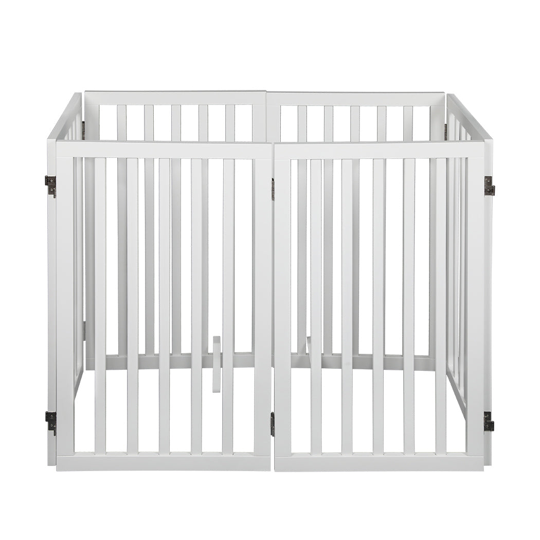 PaWz Wooden Pet Gate Dog Fence Safety White 10 Pack-1942353081522065409