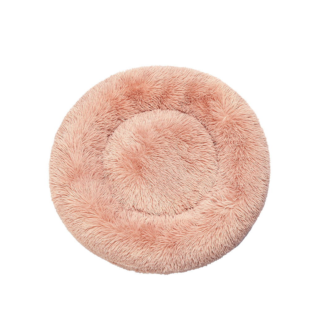 PaWz Pet Bed Cat Dog Donut Nest Calming L Pink Large-1942353253815685121