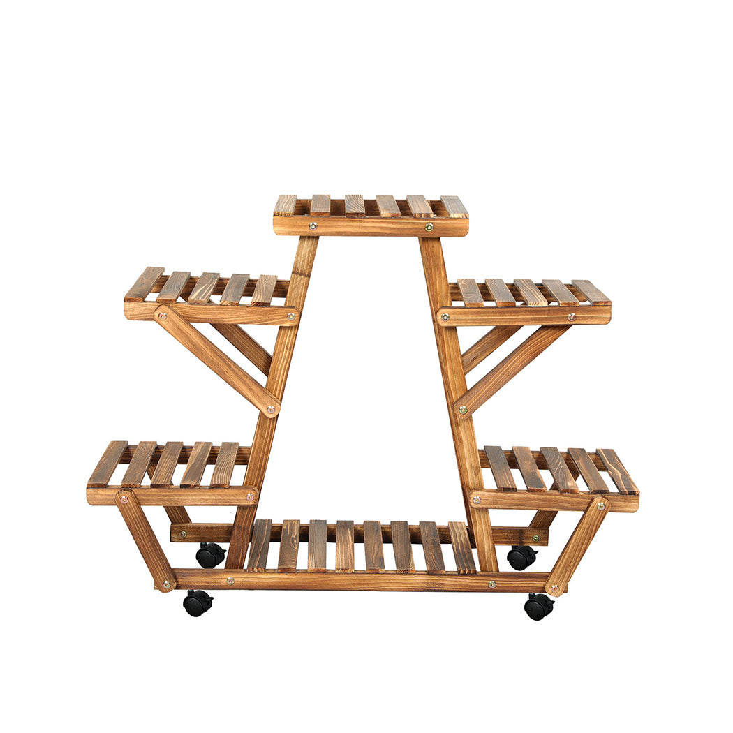 Levede 4-Tier Plant Stand Wood Wooden-1942353760617631745