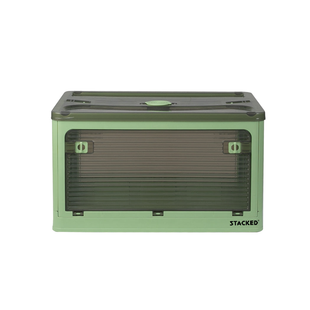 Storage Containers Stackable Lid Clothes S Green Small-1942352813262770177