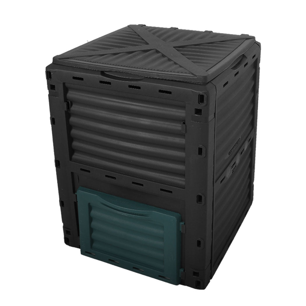 Lambu 290L Compost Bin Food Waste Recycling Black-1942353089948422145