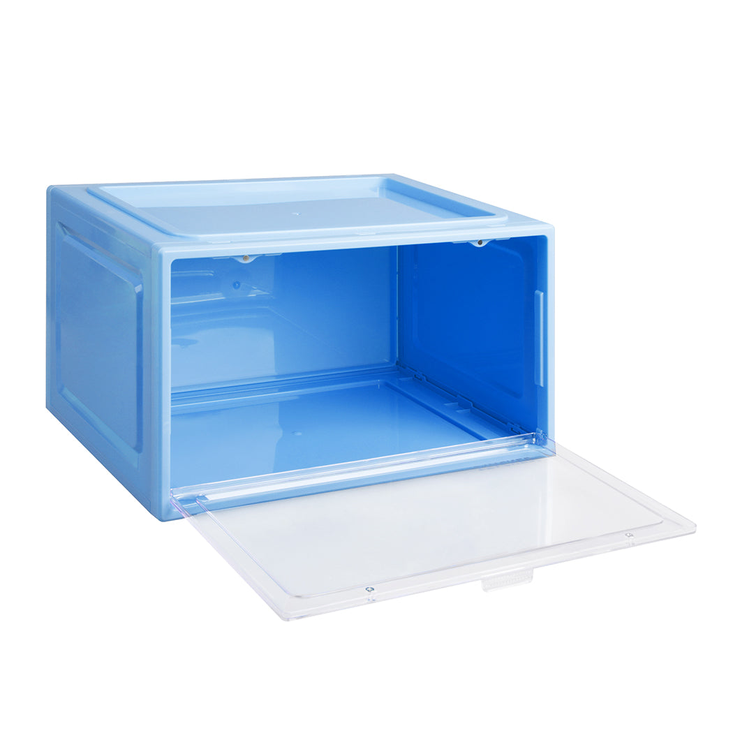 Stacked Sneaker Display Case Shoe Storage Blue-1942352814617530369