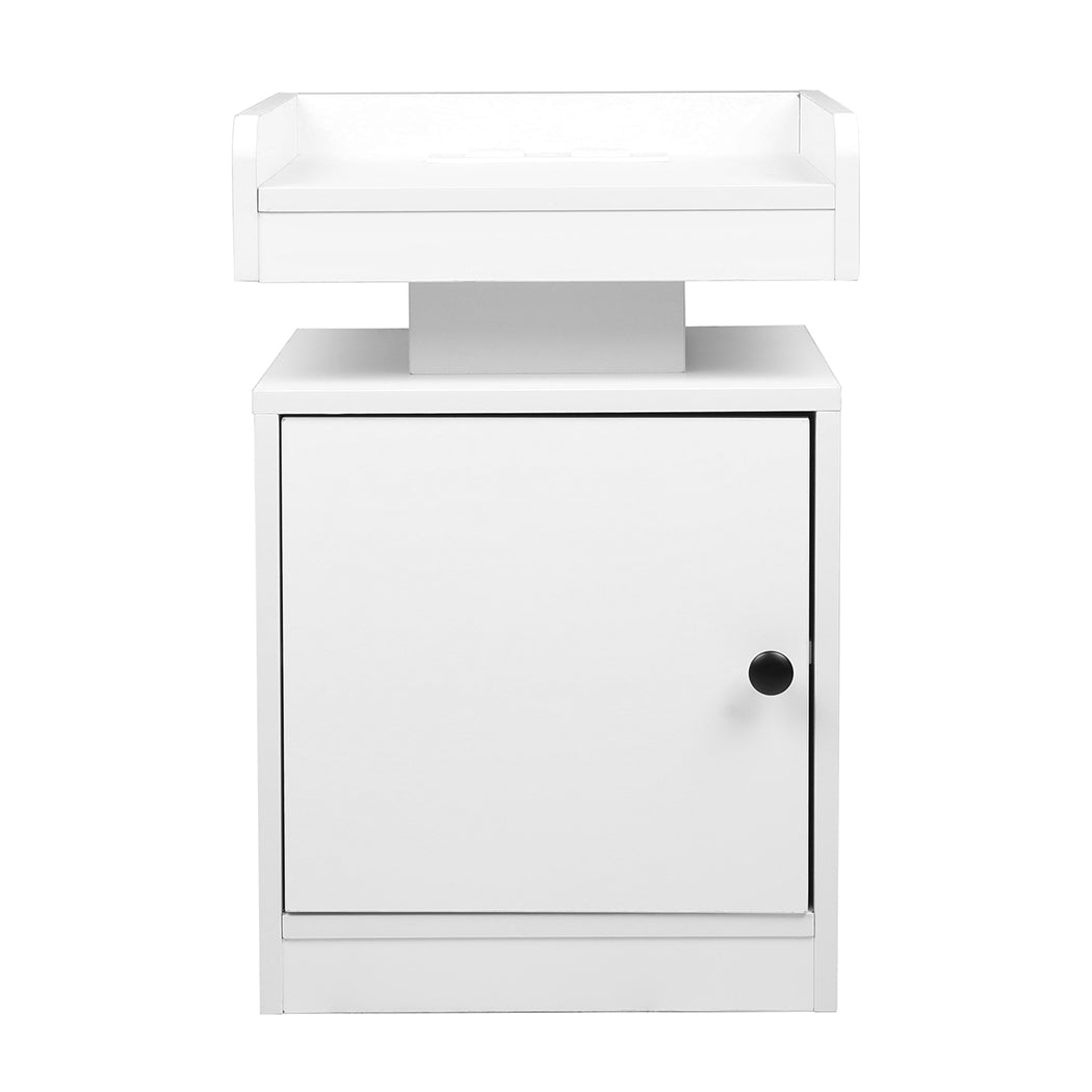 Levede Bedside Table USB Charger Outlet RGB White-1937319786434400257