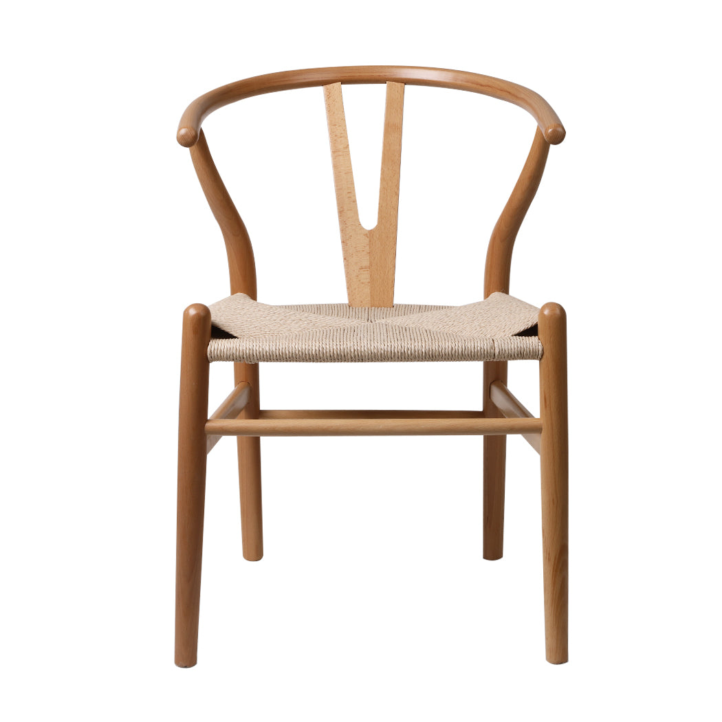 Levede 2x Dining Chairs Wooden Hans Clear-1910113283831107585