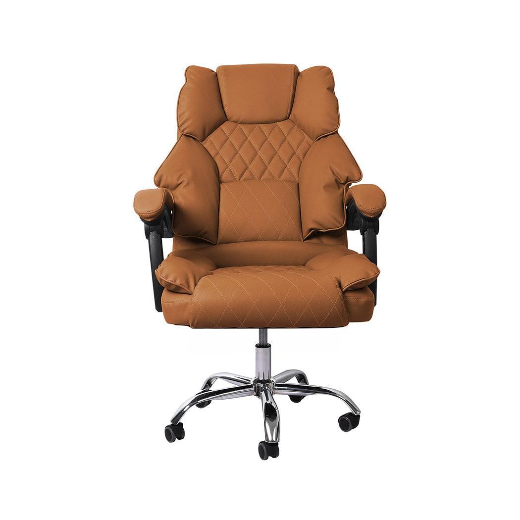 Levede Gaming Chair Office Computer Brown No Footrest-1910112922835750913