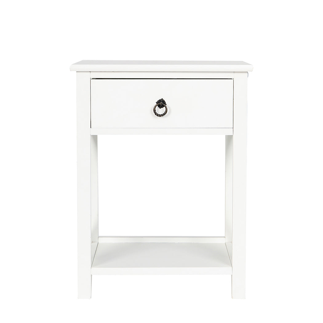 Levede 2x Bedside Tables Drawers Side-1910113031367561217