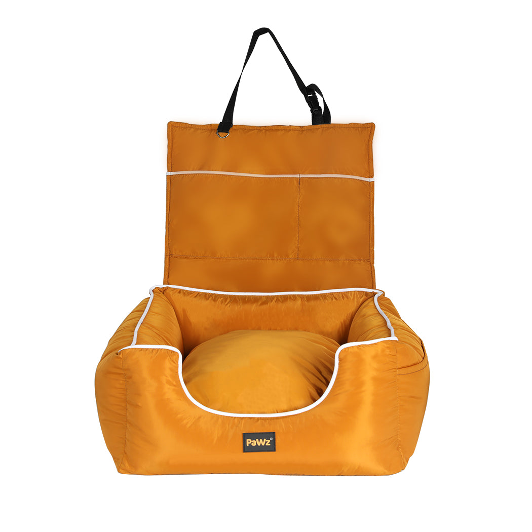 PaWz Pet Car Seat Travel Safety Carrier Orange-1942352757369475073
