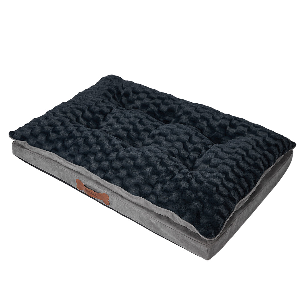 Dog Calming Bed Warm Soft Plush Comfy L Grey Large-1942353078384726017