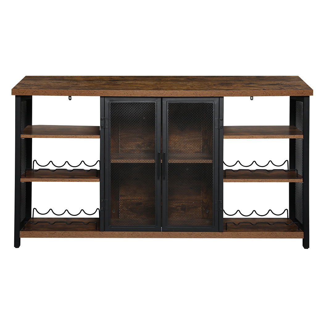 Levede Bar Cabinet Buffet Sideboard Walnut-1917016727506522113