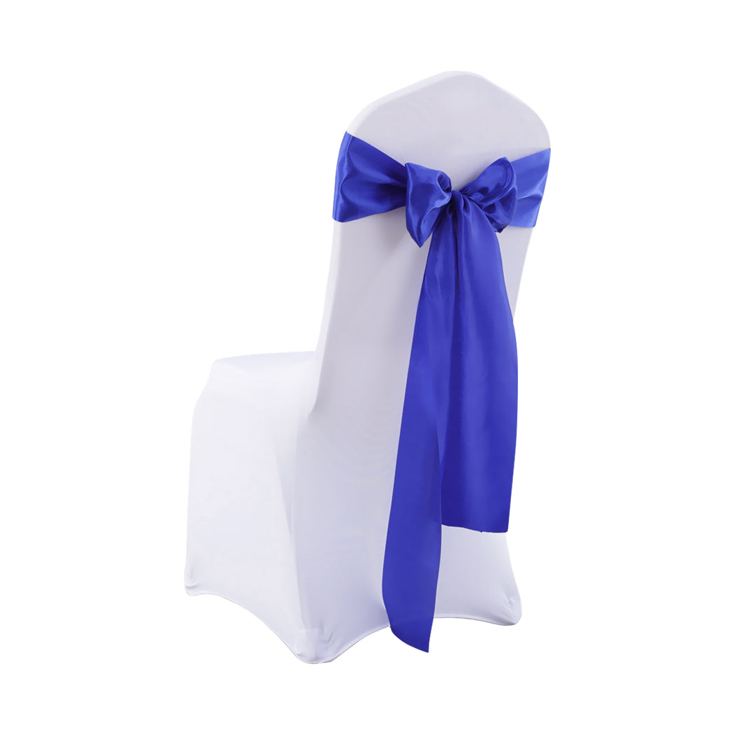 20x Satin Chair Sashes Covers Wedding Navy-1942353140322013185