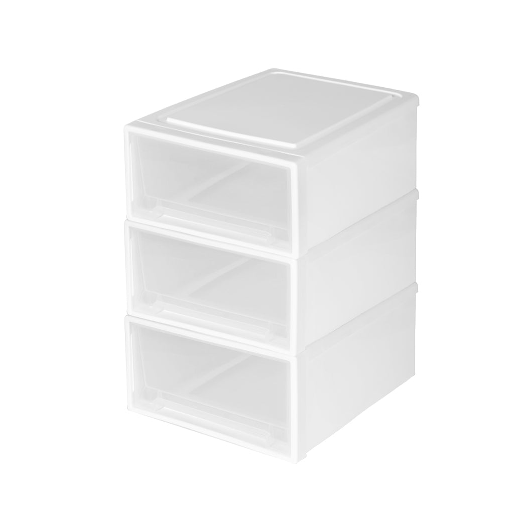 Plastic Storage Drawers Stackable Containers S 3PK Small-1942352810326757377