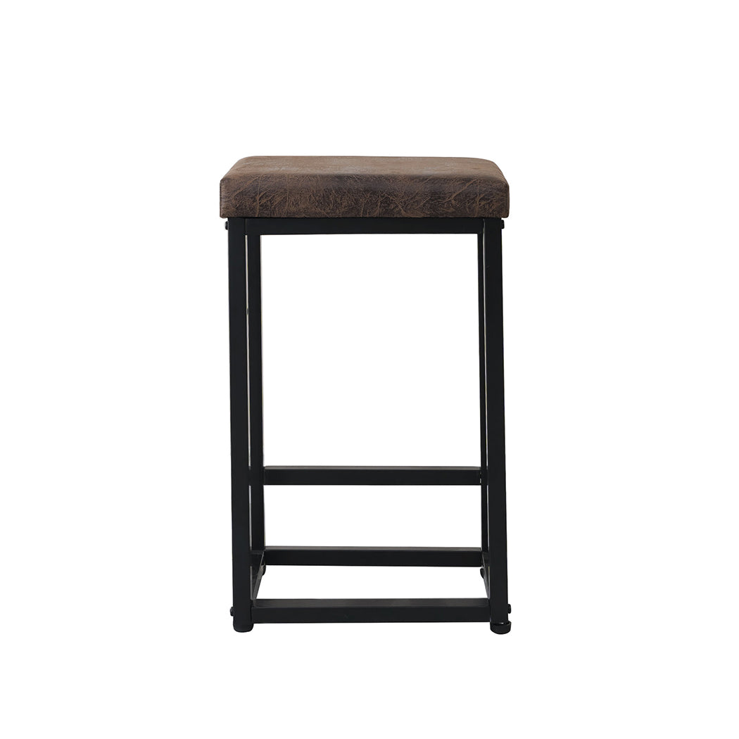 Levede 2X Bar Stools PU Leather Metal-1919892921822351361
