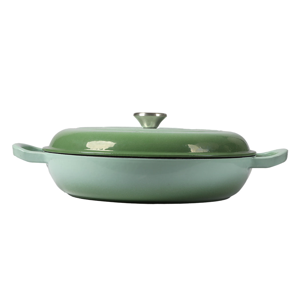TOQUE 3.5L Enamel Dutch Oven Pan in Green Colour-1942352919508684801