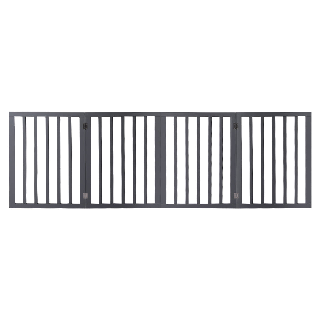 Wooden Pet Gate Dog Fence Retractable Grey 600x 3MM-1942353080645455873