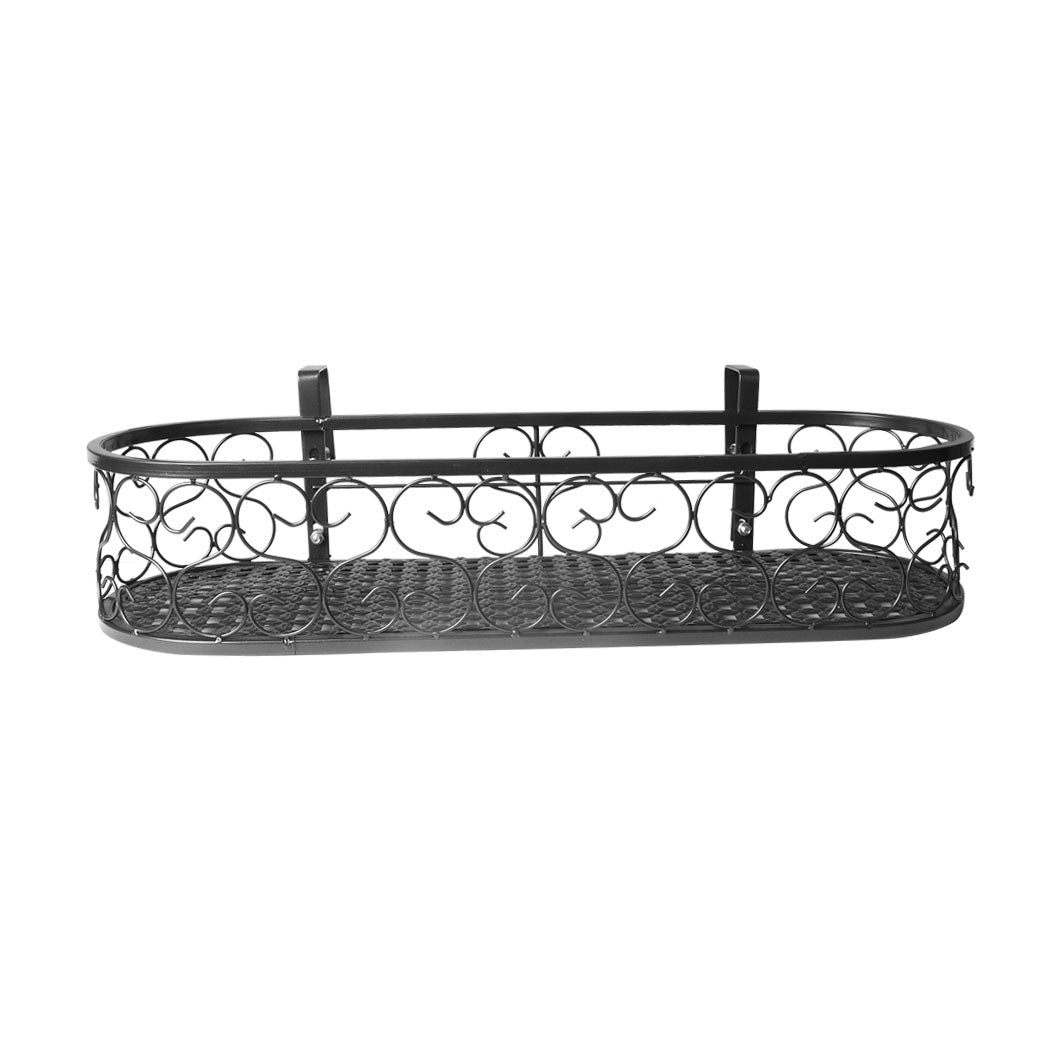 Levede Plant Stand Outdoor Indoor Home Black Oval-1942353742779256833