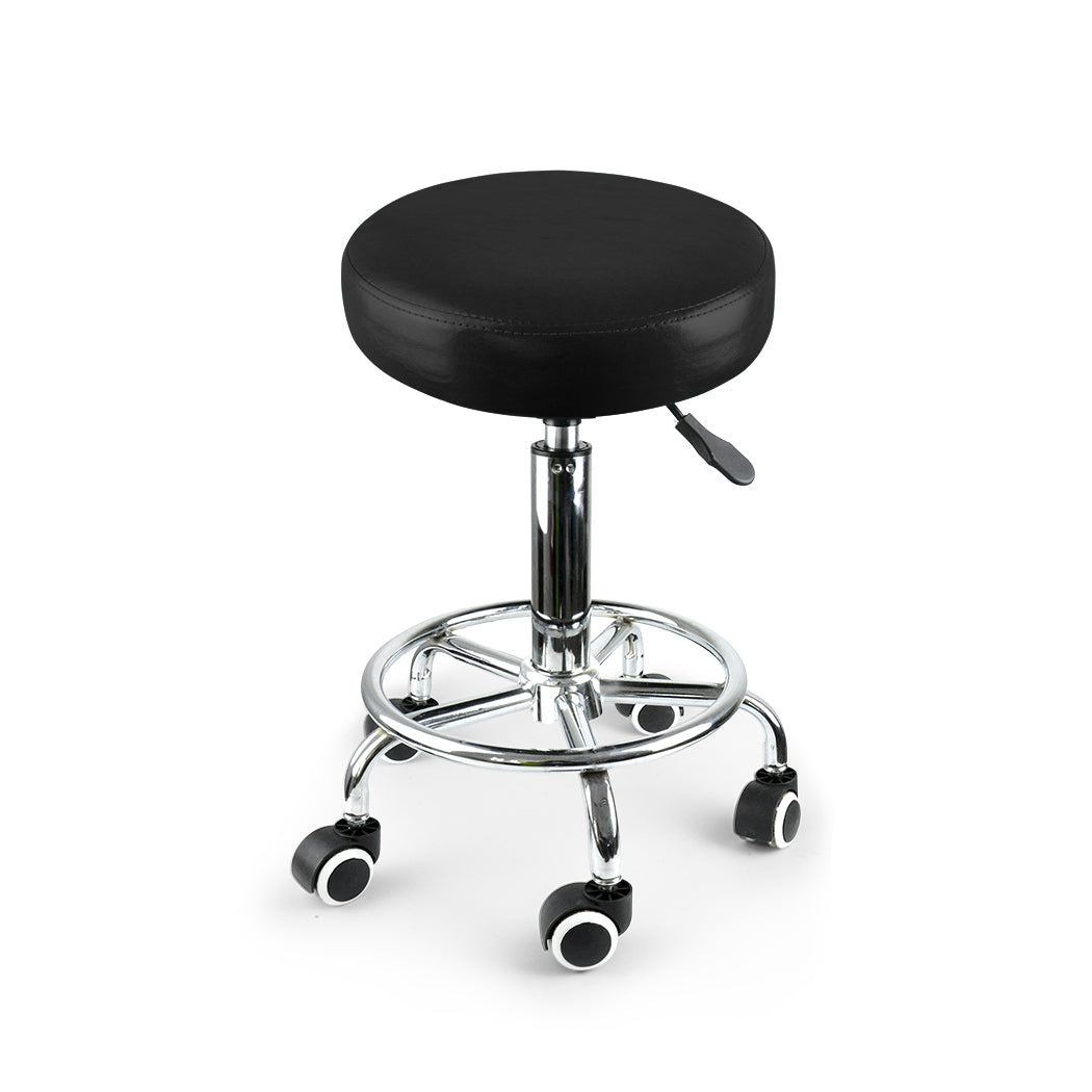 Levede Salon Stool Swivel Bar Stools Black-1910112553774747649