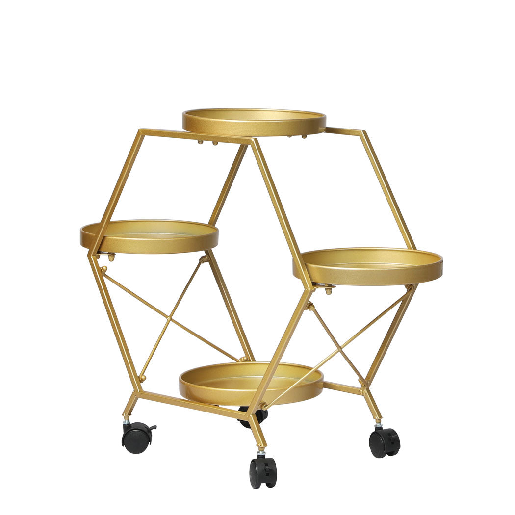 Levede Plant Stand Garden Outdoor Indoor Gold-1942353751700541441