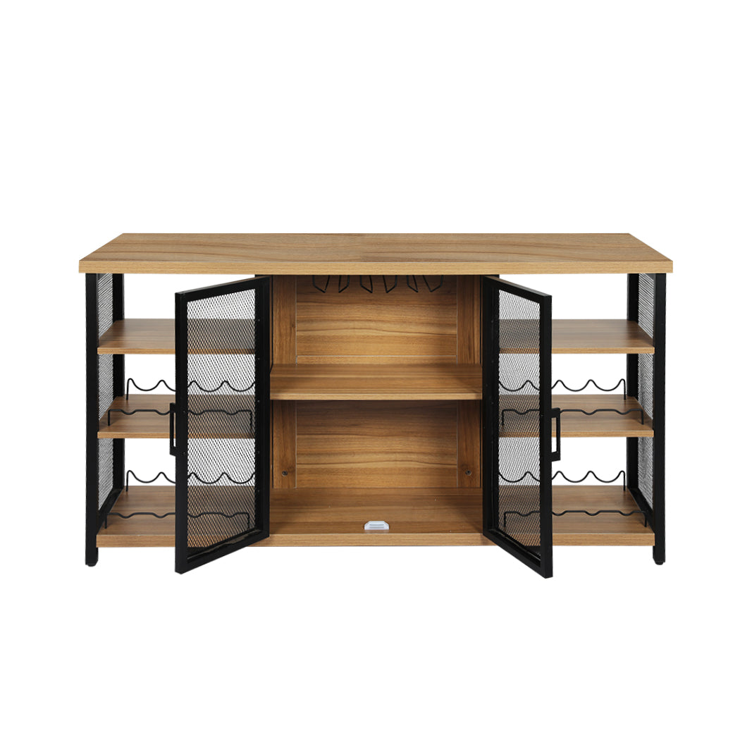 Levede Bar Cabinet Buffet Sideboard Oak-1917016727355527169