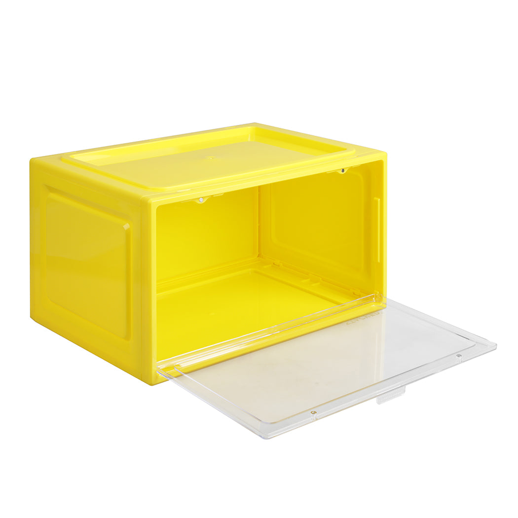 Stacked Sneaker Display Case Clear Shoe Yellow-1942352815141818369