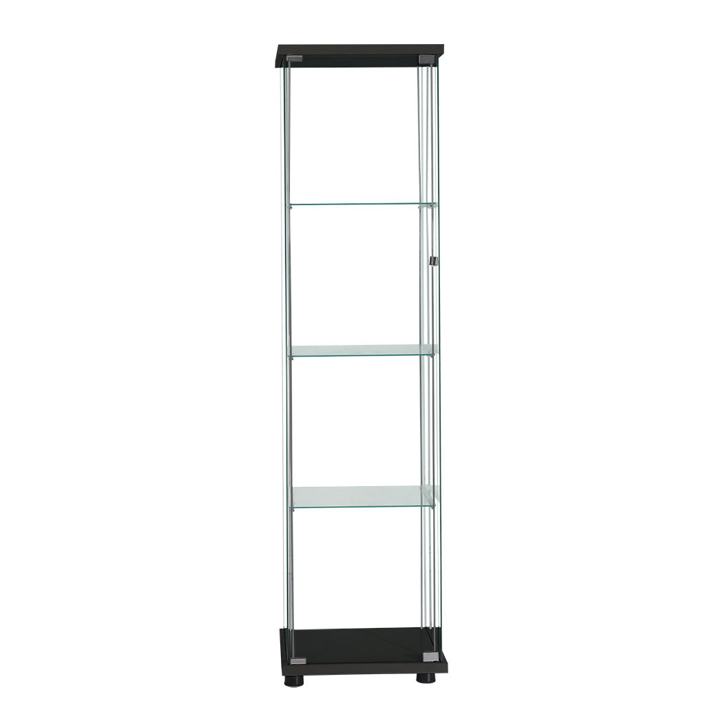 Stacked Display Storage Cabinet Glass Black-1917016729922441217