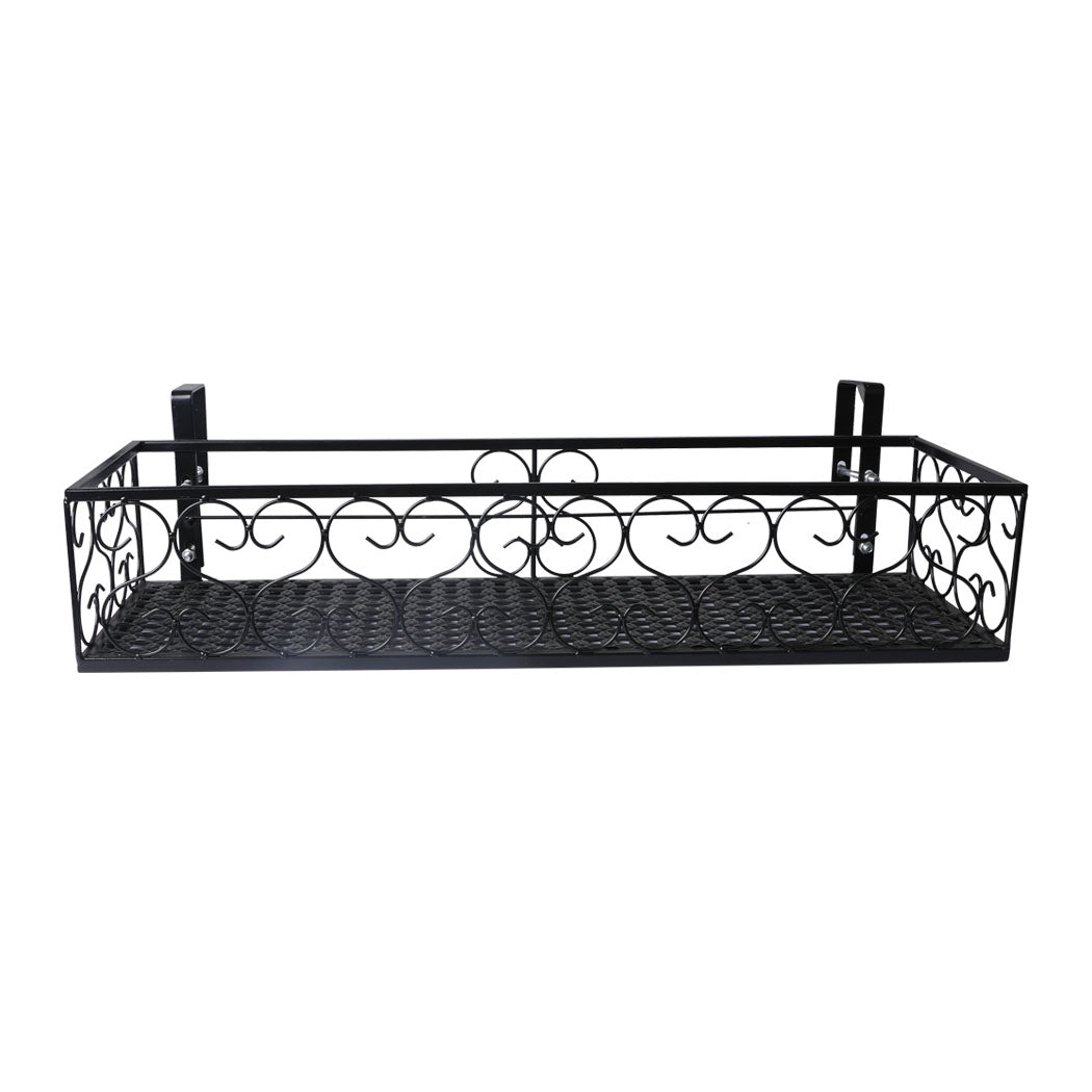 Levede Plant Stand Outdoor Indoor Home Black Rectangle-1942353743106412545