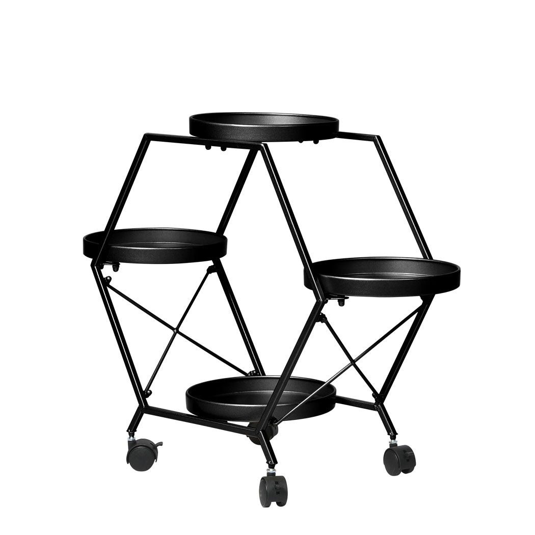 Levede Plant Stand Garden Outdoor Indoor Black-1942353751528574977