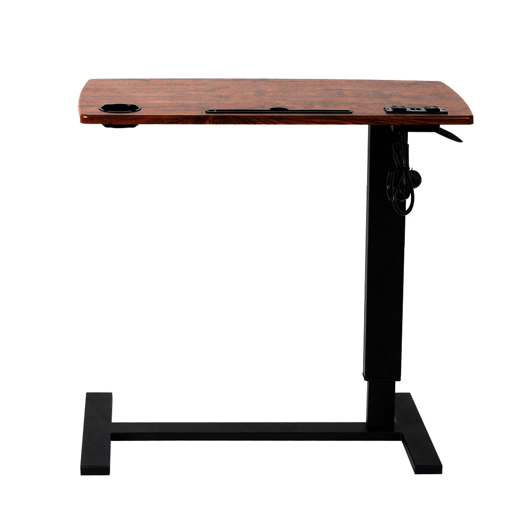 Levede Mobile Standing Desk Foldable Brown Fold-1910113012719685633