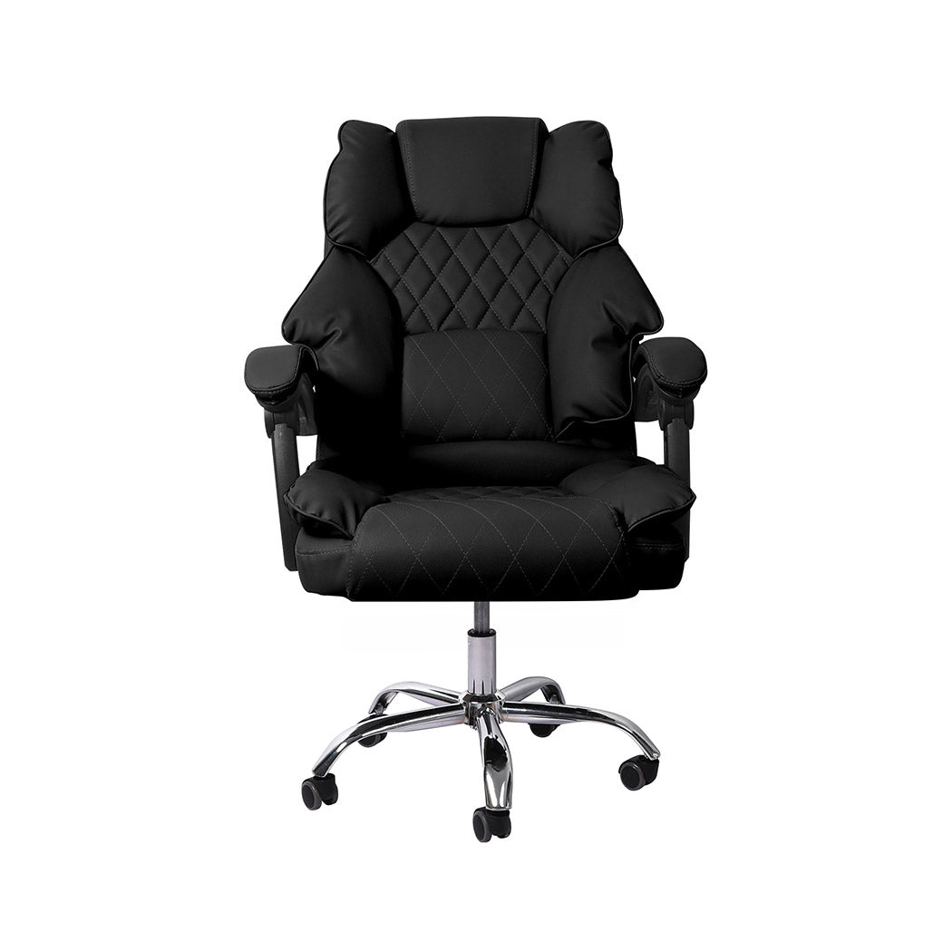 Levede Gaming Chair Office Computer Black No Footrest-1910112922533761025