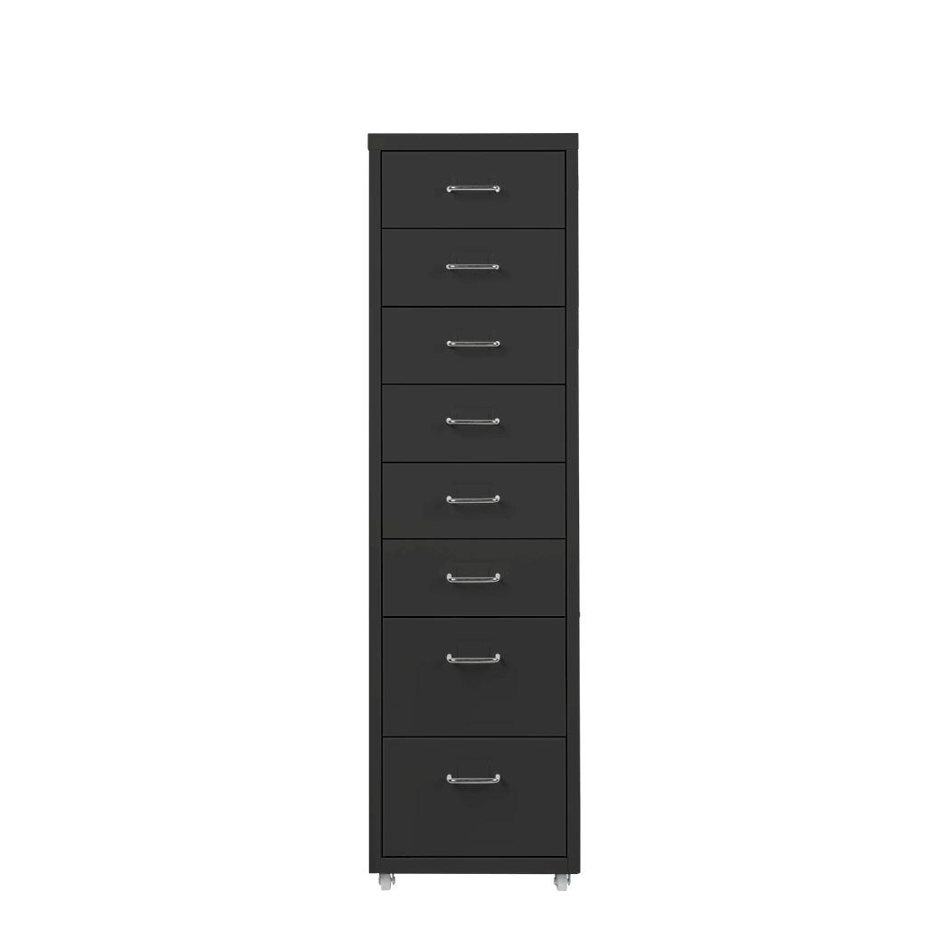 Levede 8 Drawer Office Cabinet Drawers Black-1917016720166490113