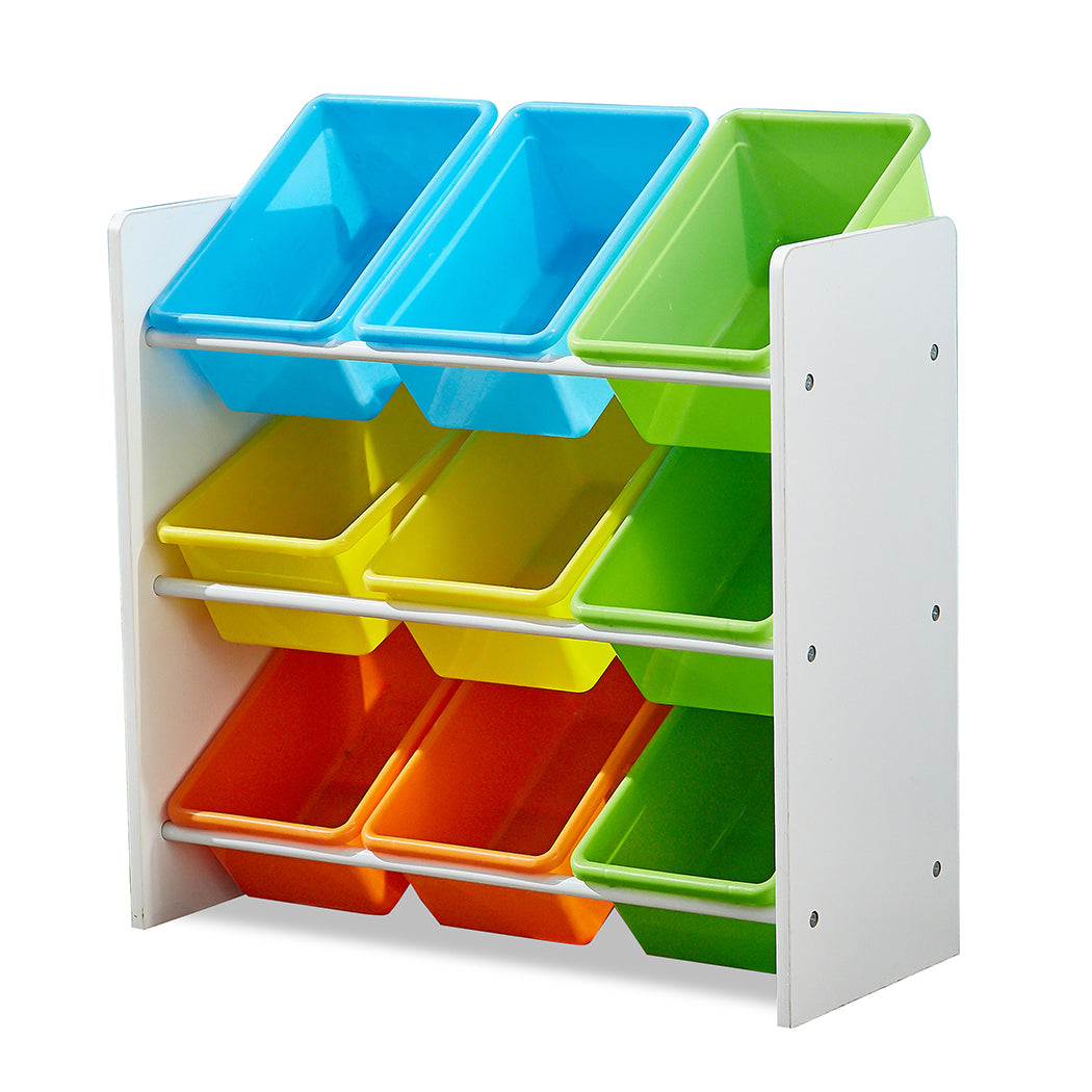 Levede 9 Bins Kids Toy Box Bookshelf-1917016717956091905