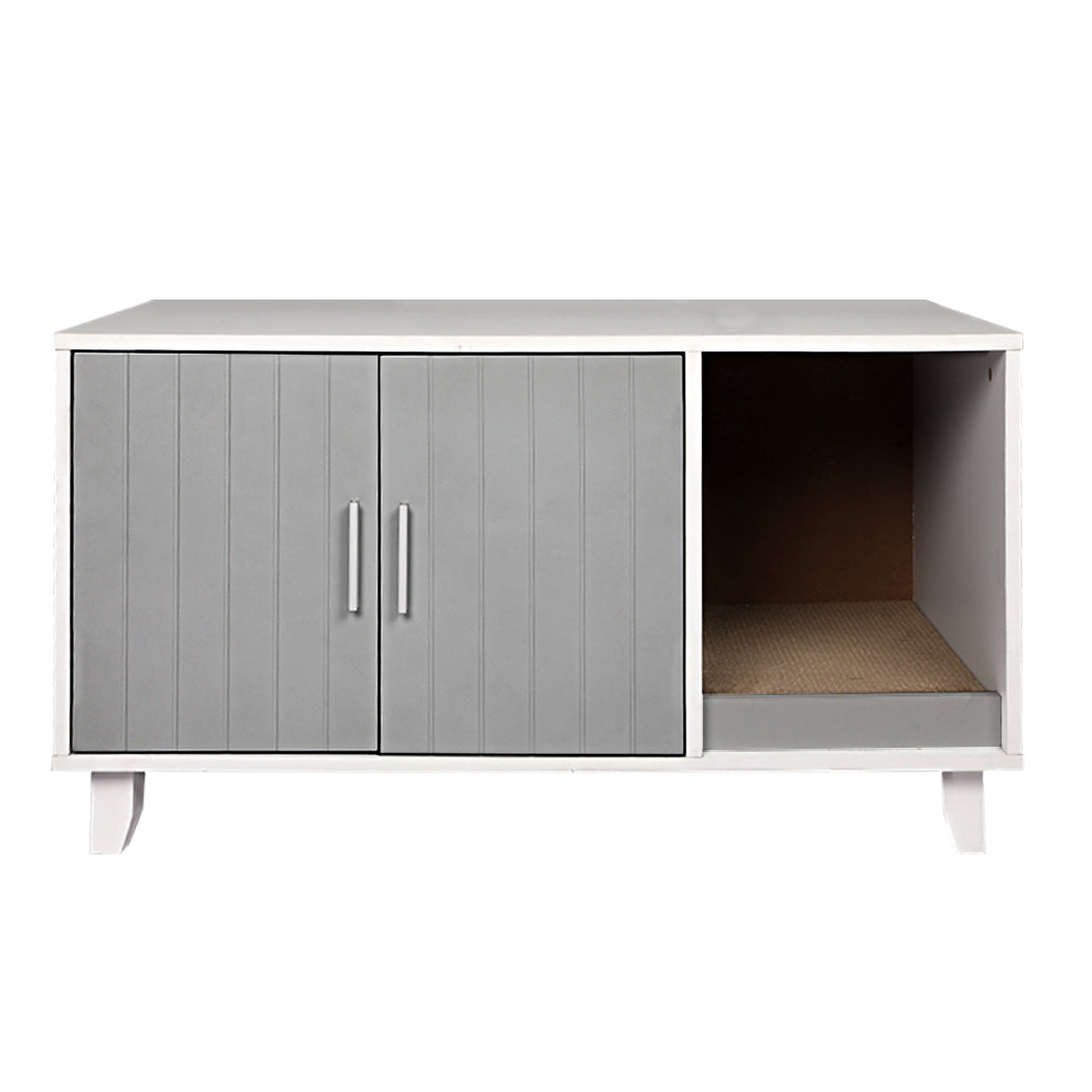 PaWz Enclosed Cat Litter Cabinet Box Grey-1942352745843527681