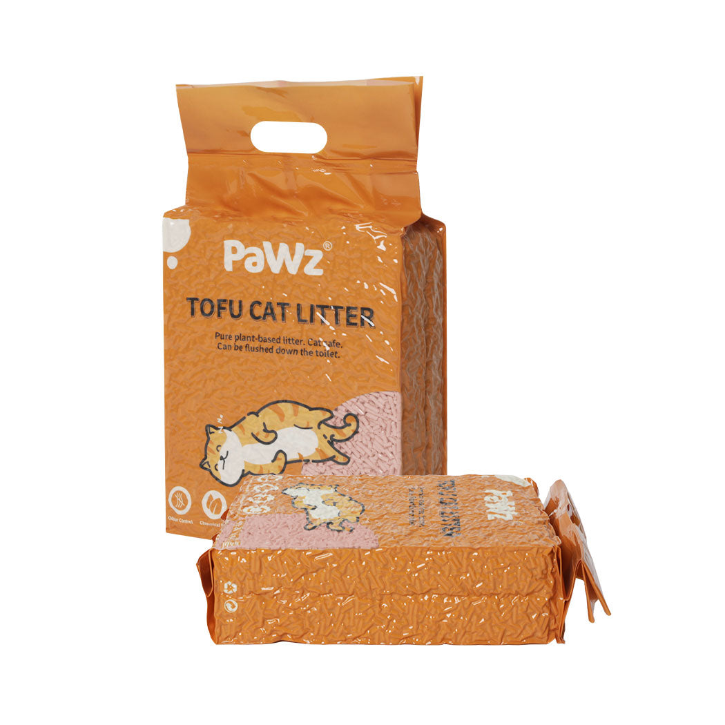 PaWz 2.5kg Tofu Cat Litter Clumping Peach-1942352760766861313