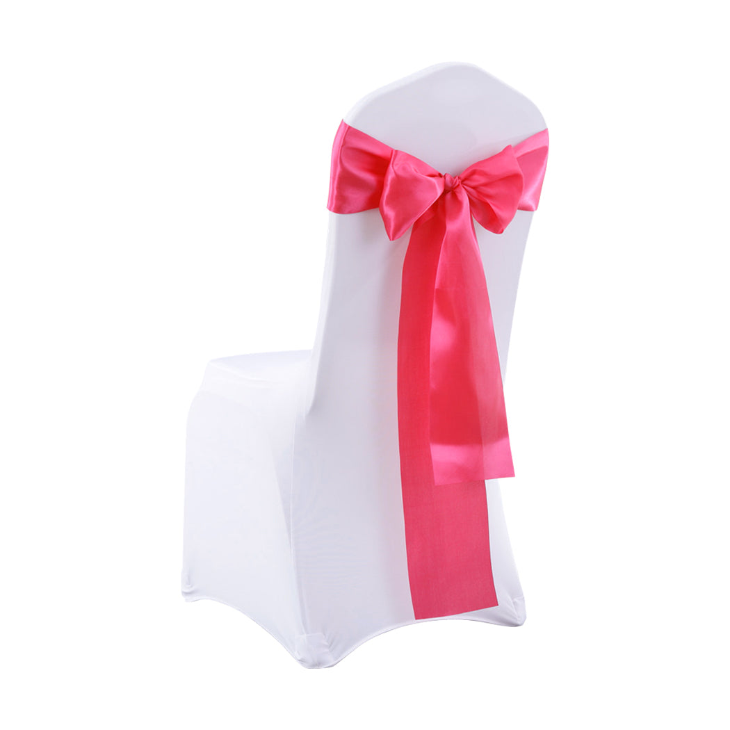 50x Satin Chair Sashes Cloth Cover Wedding Mauve-1942353141286703105