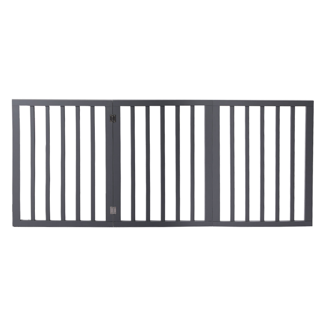 Wooden Pet Gate Dog Fence Retractable Grey 2000x 3MM-1942353079924035585