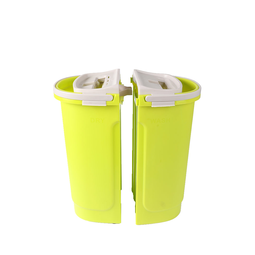 Cleanflo Flat Mop Bucket Set Cleaner Green-1942353180725743617