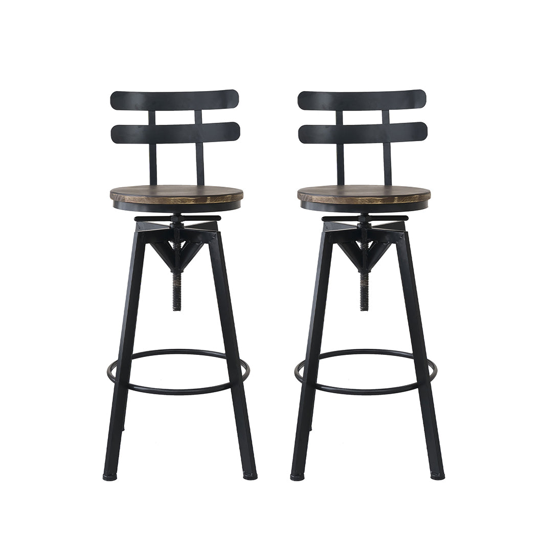 Levede 1x Bar Stool Industrial Adjustable-1910113242009702401